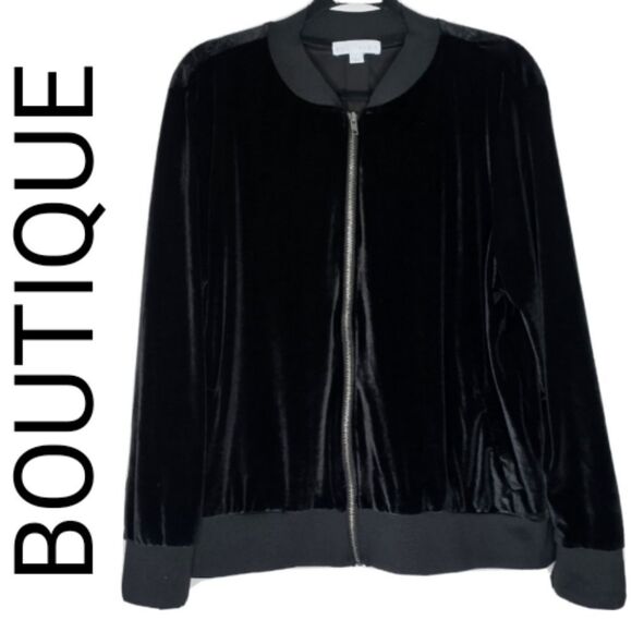 BOUTIQUE ZIP JACKET - BLACK
